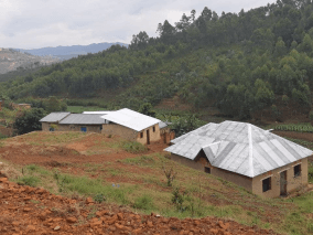 imagen de un campo con un par de casas